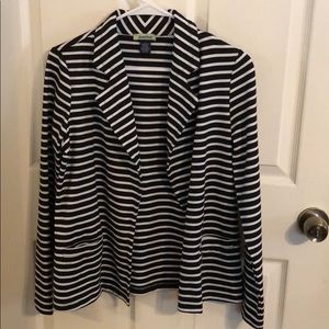 Black and white stripe blazer